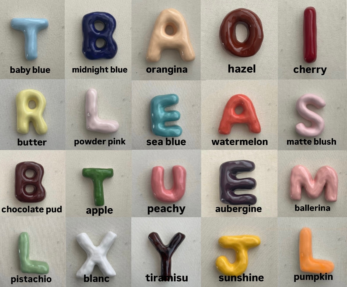 pre-order - Alphabet Ceramic Letters
