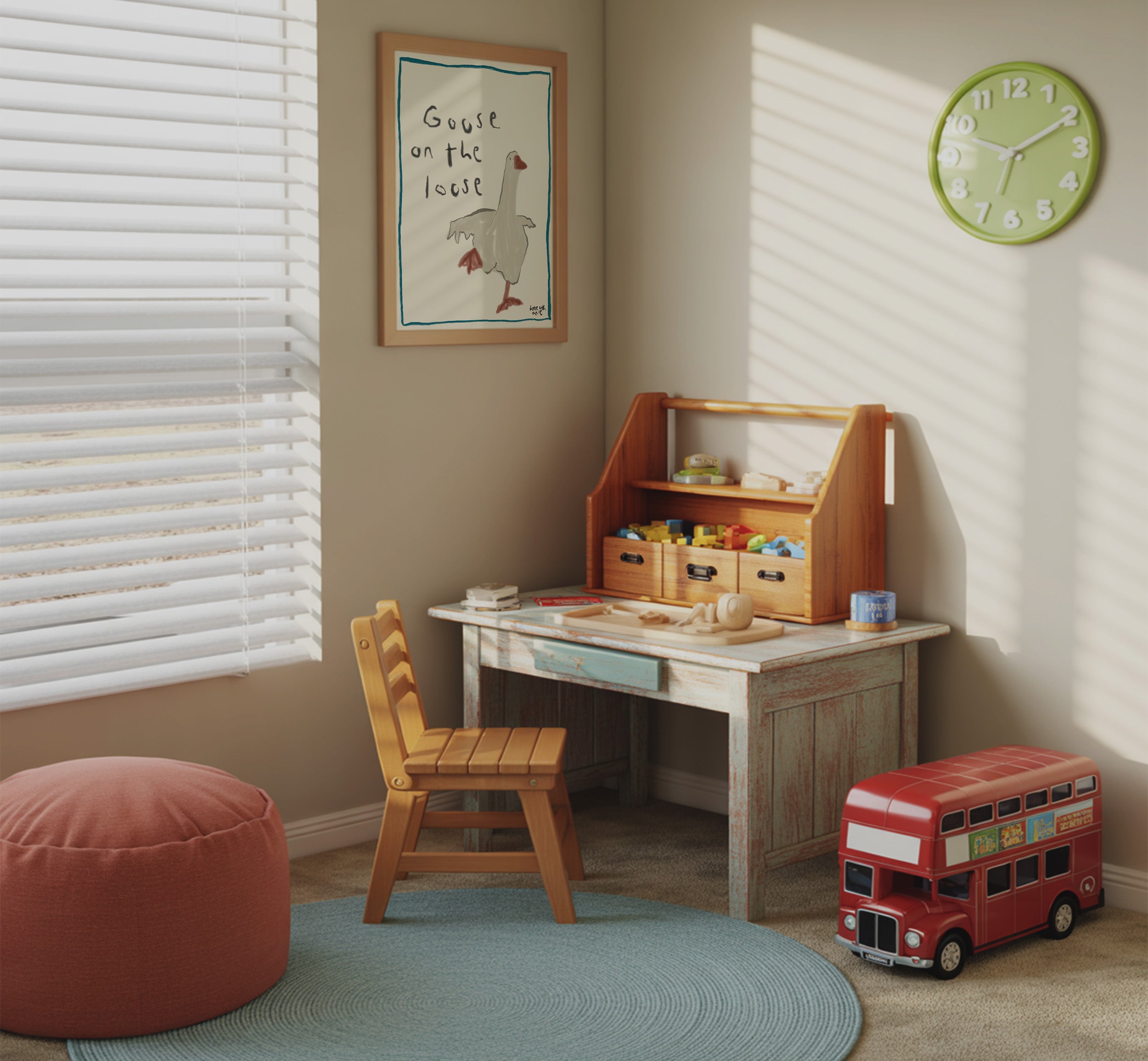 'goose on the loose' print